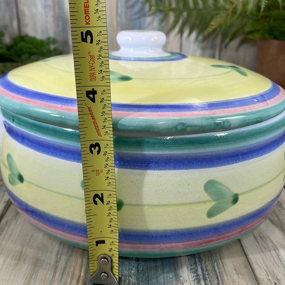 ⭐️Vintage Pottery Caleca Carousel Covered Casserole Dish Italy Hand Painted - Picture 10 of 10